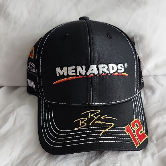 NASCAR Menards 12 Ryan Blaney Velcroback Hat - NEW - Picture 1 of 10